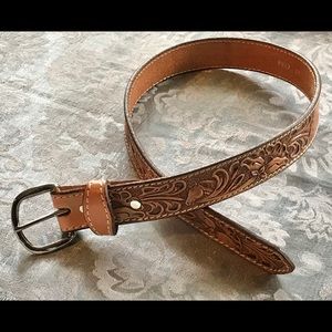 Buffalo Billfolds leather floral print belt